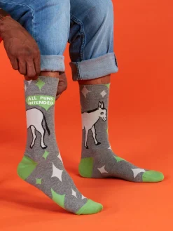 All Puns Intended M-Crew Socks