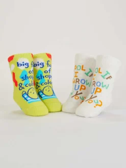 Big Fan Of Shapes & Colors/ Cool If I Throw Up On You? Baby Socks