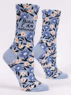 Bitch I AM Relaxed W-Crew Socks