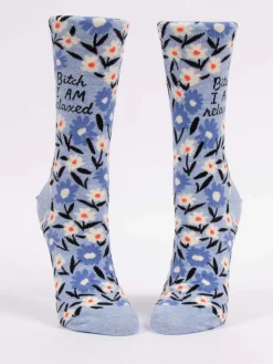 Bitch I AM Relaxed W-Crew Socks