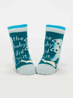 Cat Lover Jr./ The Baby Did It. Baby Socks