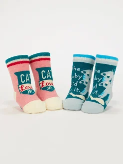 Cat Lover Jr./ The Baby Did It. Baby Socks