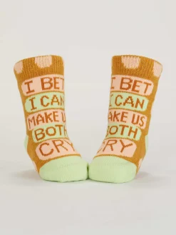 Certified Cuddle Bug/I Bet I Can Make Us Both Cry Baby Socks