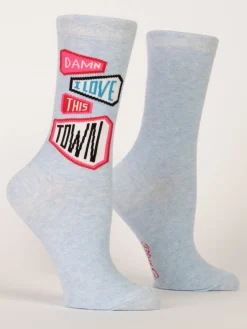 Damn I Love This Town W-Crew Socks