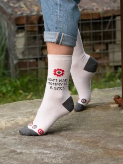 Don't Make Mommy Be A Bitch W-Crew Socks