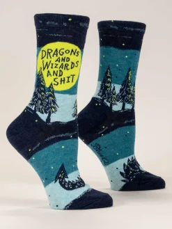 Dragons And Wizards And Shit W-Crew Socks