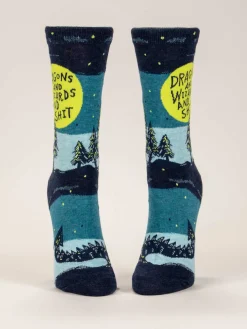 Dragons And Wizards And Shit W-Crew Socks