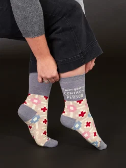 Emergency Contact Person W-Crew Socks