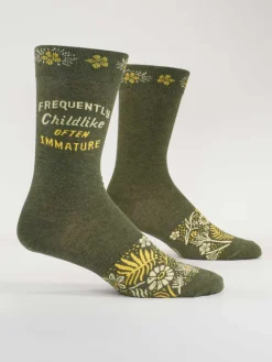 Frequently Childlike Often Immature M-Crew Socks