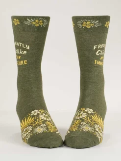 Frequently Childlike Often Immature M-Crew Socks