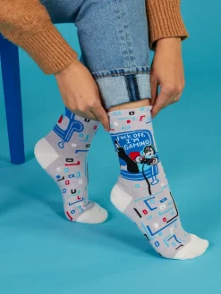 Fuck Off, I'm Gaming W-Crew Socks