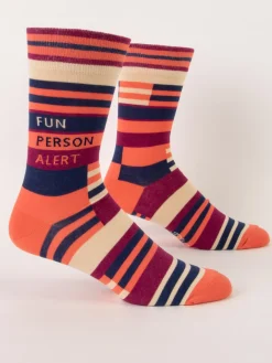 Fun Person Alert M-Crew Socks