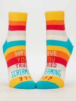 Have You Tried Screaming??? W-Ankle Socks