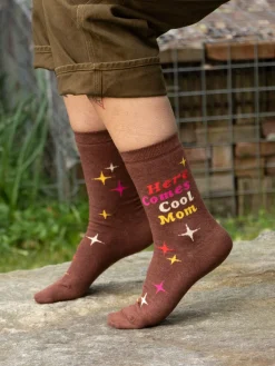 Here Comes Cool Mom W-Crew Socks