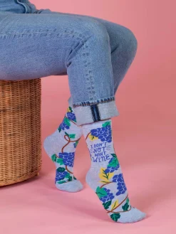 I Don't Not Want Wine W-Crew Socks