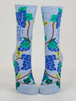 I Don't Not Want Wine W-Crew Socks