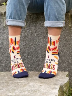 I Identify As A Badass W-Ankle Socks