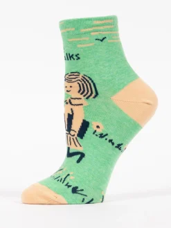 I Like Long Walks To The Library W-Ankle Socks