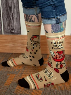 I'll Feed All You Fuckers M-Crew Socks