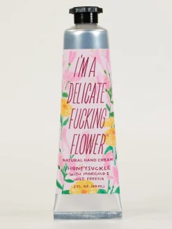 I'm a Delicate Fucking Flower Natural Hand Cream-Honeysuckle With Marigold & Wild Freesia