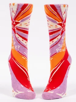 I'm A Girl, What's Your Superpower? W-Crew Socks
