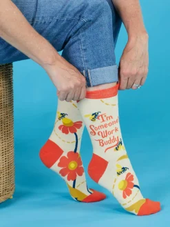 I'm Someone's Work Buddy W-Crew Socks