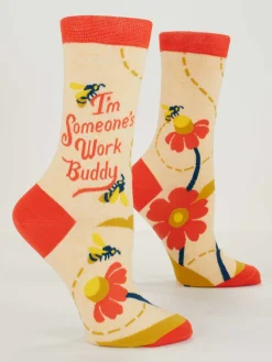 I'm Someone's Work Buddy W-Crew Socks