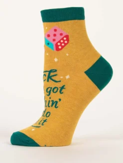 Luck Ain't Got Nothin' To Do With It W-Ankle Socks