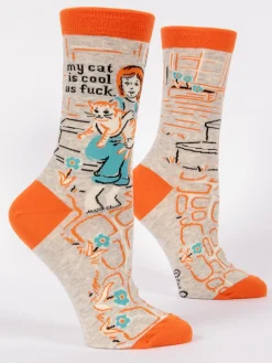 My Cat Is Cool As Fuck W-Crew Socks