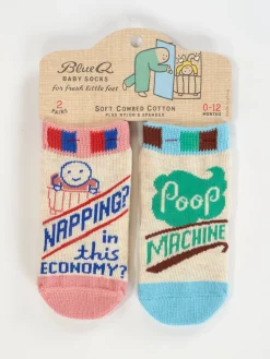 Napping? In This Economy?/Poop Machine Baby Socks