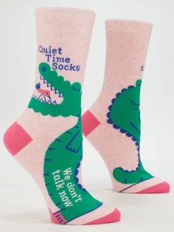 Quiet Time Socks. We Don't Talk Now. W-Crew Socks