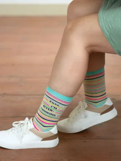 Shhh I'm Overthinking W-Crew Socks