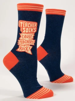Teacher Socks 'Cause Teachers Rock W-Crew Socks