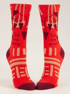 Tell Me Everything W-Crew Socks