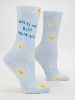 This Is My Best Behavior W-Crew Socks