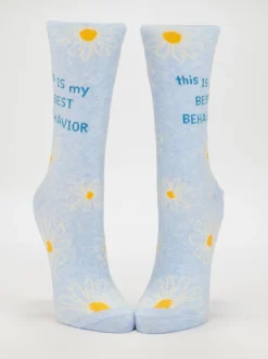 This Is My Best Behavior W-Crew Socks