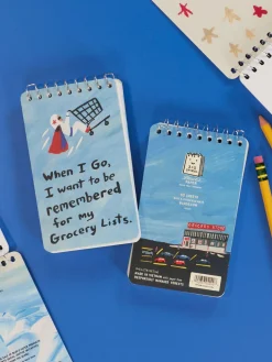 When I Go, I Want To Be Remembered For My Grocery Lists 3x5 Spiral Notebook
