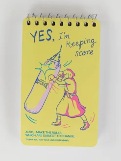Yes, I'm Keeping Score. Also, I Make The Rules Which Are Subject To Change. Without Notice. 3x5 Spiral Notebook