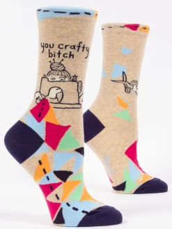 You Crafty Bitch W-Crew Socks