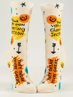 Your Very Own Cheering Section. They Think You're Great. W-Crew Socks